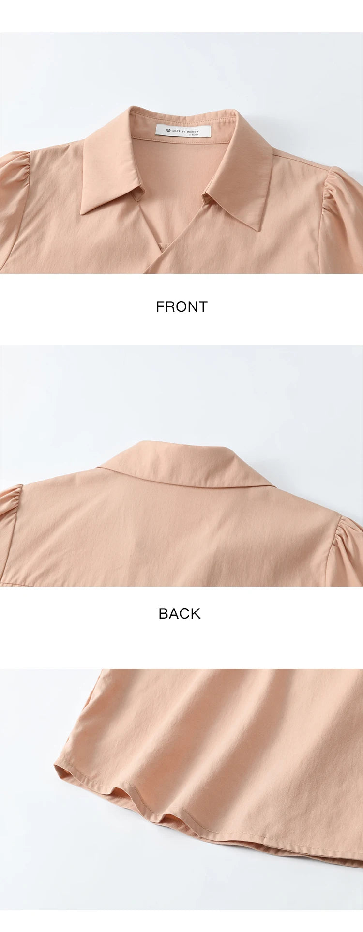 MISHOW French Polo Neck Long Sleeve Shirt Women's Spring Summer 2025 Elegant Sweet Cute Casual Tops Solid Shirts MXE11C0388