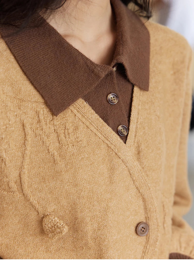 MISHOW Fake Two-piece Sweater Women French Retro Splicing Top 2024 Fall Winter New Korean Design Thin Knitwear MXD46Z0804