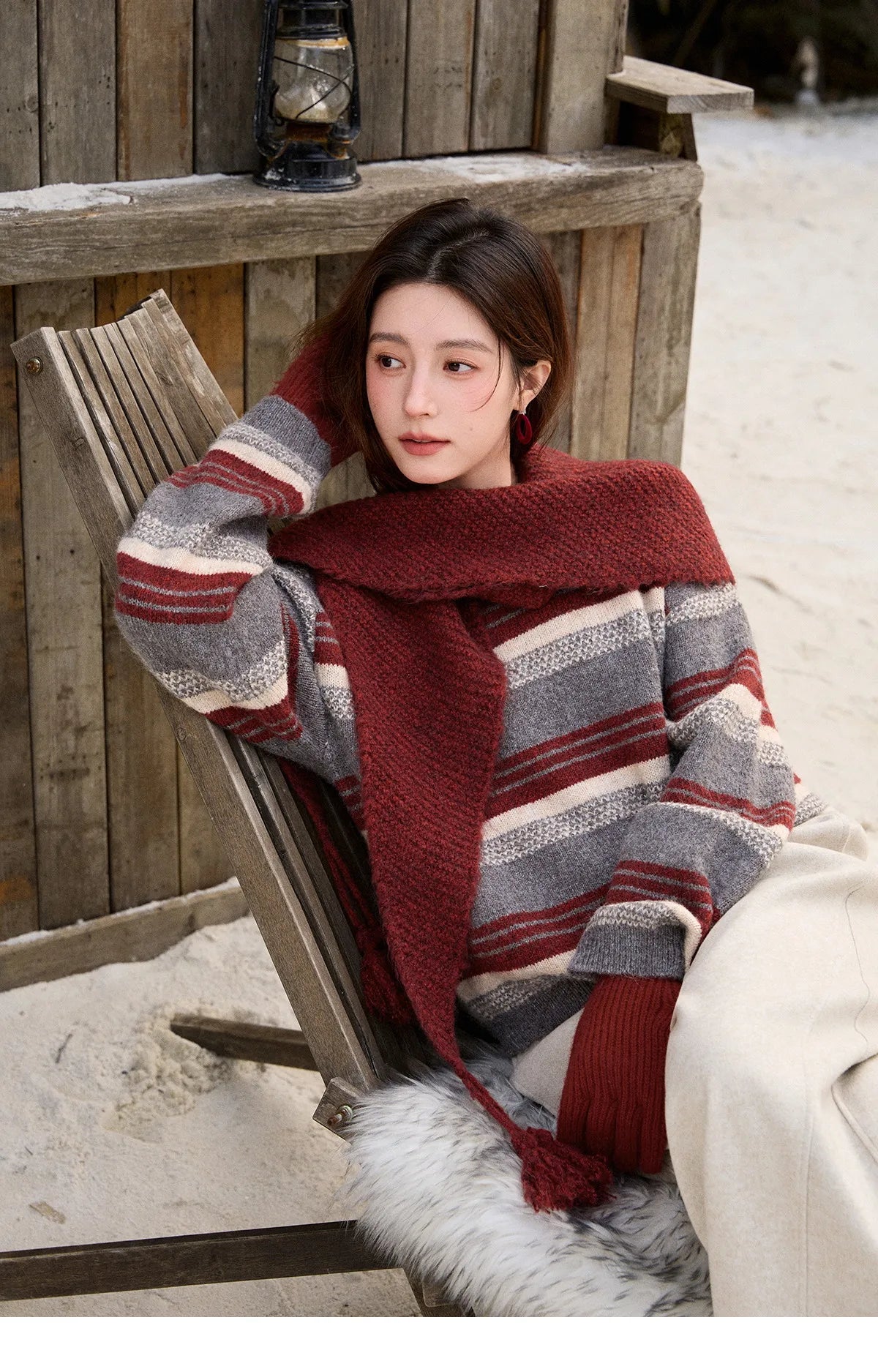 MISHOW Winter Women Knitwear Warm Pullover Sweater Casual Loose Top Knitted Long Sleeve Soft Sweaters Excluding Scarf MXE92Z2828