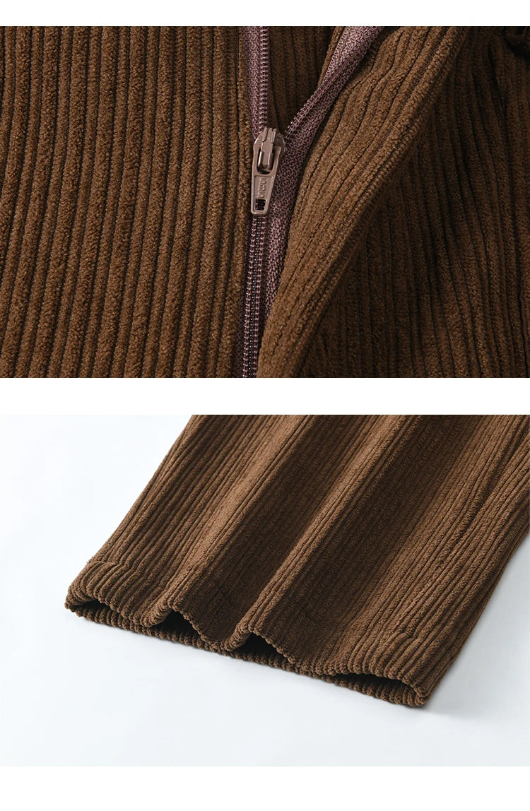 MISHOW Corduroy Pants High Waist Straight Pants Pocket Design Velvet Inside Comfortable Touch Slim Fit Office Lady MXD55K0813