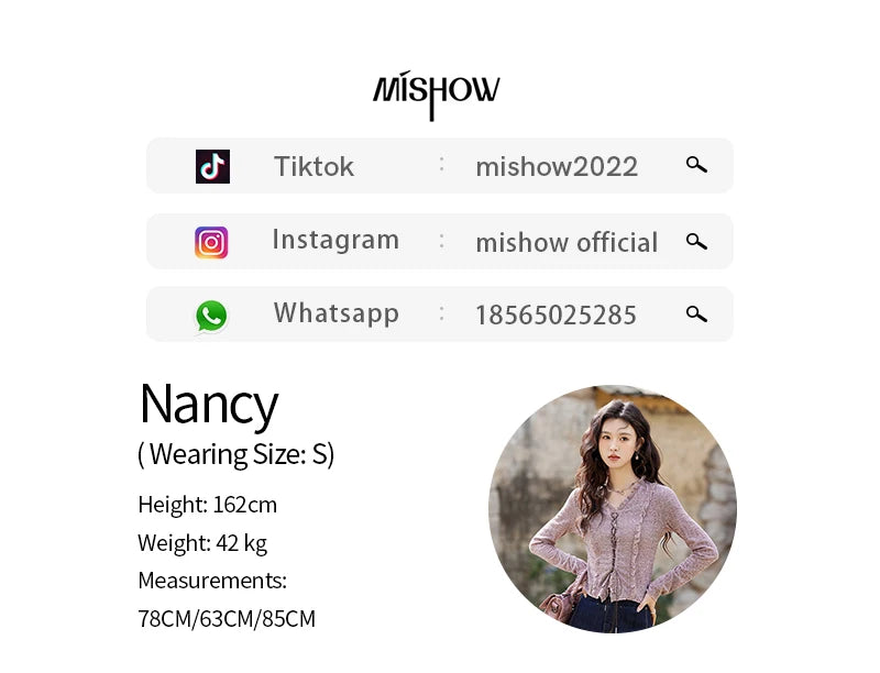 MISHOW Women's Retro Deep Blue Short Denim Skirt Spring High Waist Slim A-line Skirts Denim Commuting Versatile Skirt MXE13B0658