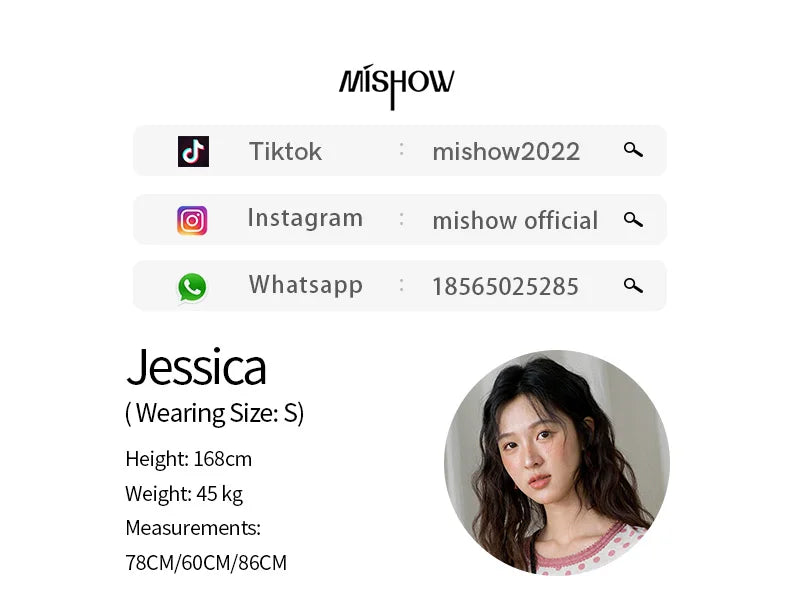 MISHOW Women's Blouse Fashion Pink Polka Dot Short Top 2025 Summer Sweet Puff Sleeve Blouse Casual Female Clothing MXE37X1900