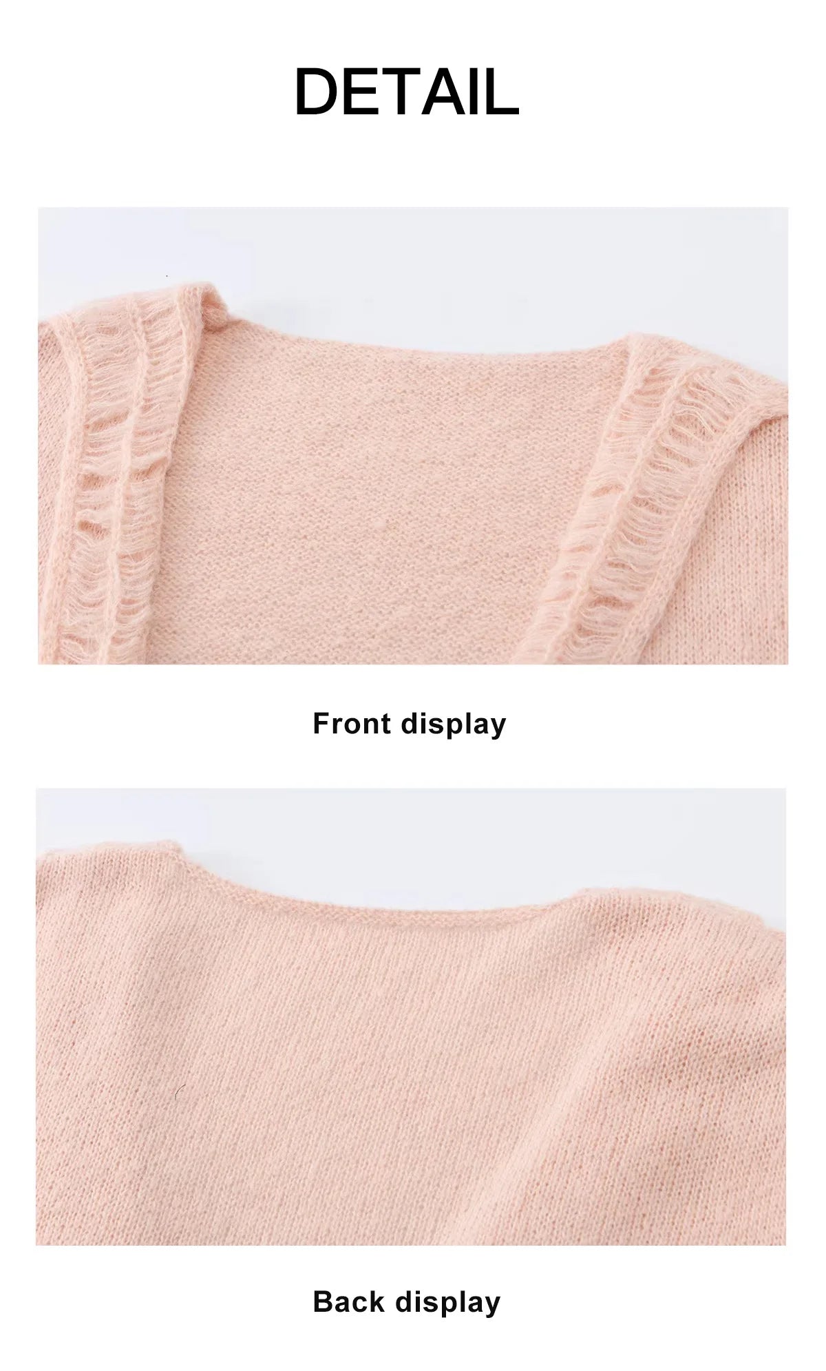 MISHOW Women's Pink Sweet Knit Cardigan 2026 Spring V-Neck Ruffled Trim Pearl Button Cardigans Loose Knitted Sweater MXF108Z1028