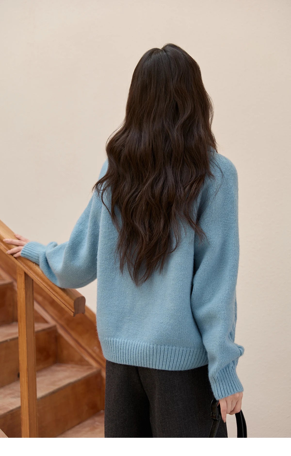 MISHOW Zipper Knit Cardigan Women 2025 Winter Yellow Turn-down Collar Loose Thick Sweater Luxury Comfort Casual Top MXE49Z2619