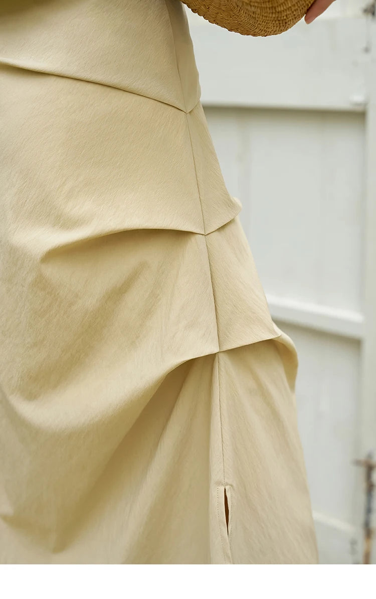 MISHOW Chinese Stand Collar Top Pleated Skirt Separately 2024 Summer Short Ink Painting Printed T-shirt A-line Skirt MXD27T0272