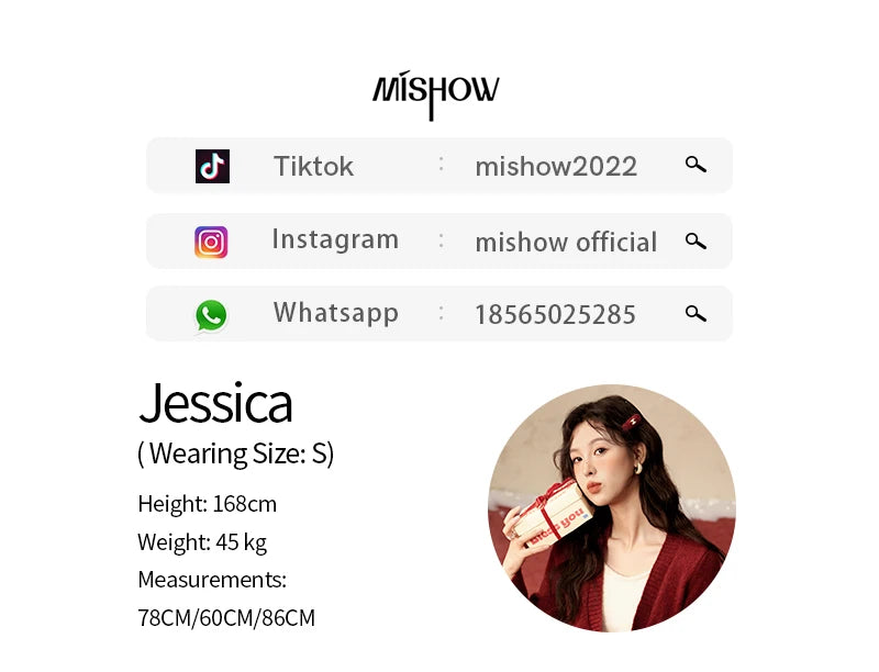 MISHOW Christmas New Year Ruffle Strap Dress Pom-Pom Lace-up Knitted Cardigan Sepertely 2024 Hem Fish Tail Dresses MXD59L2133