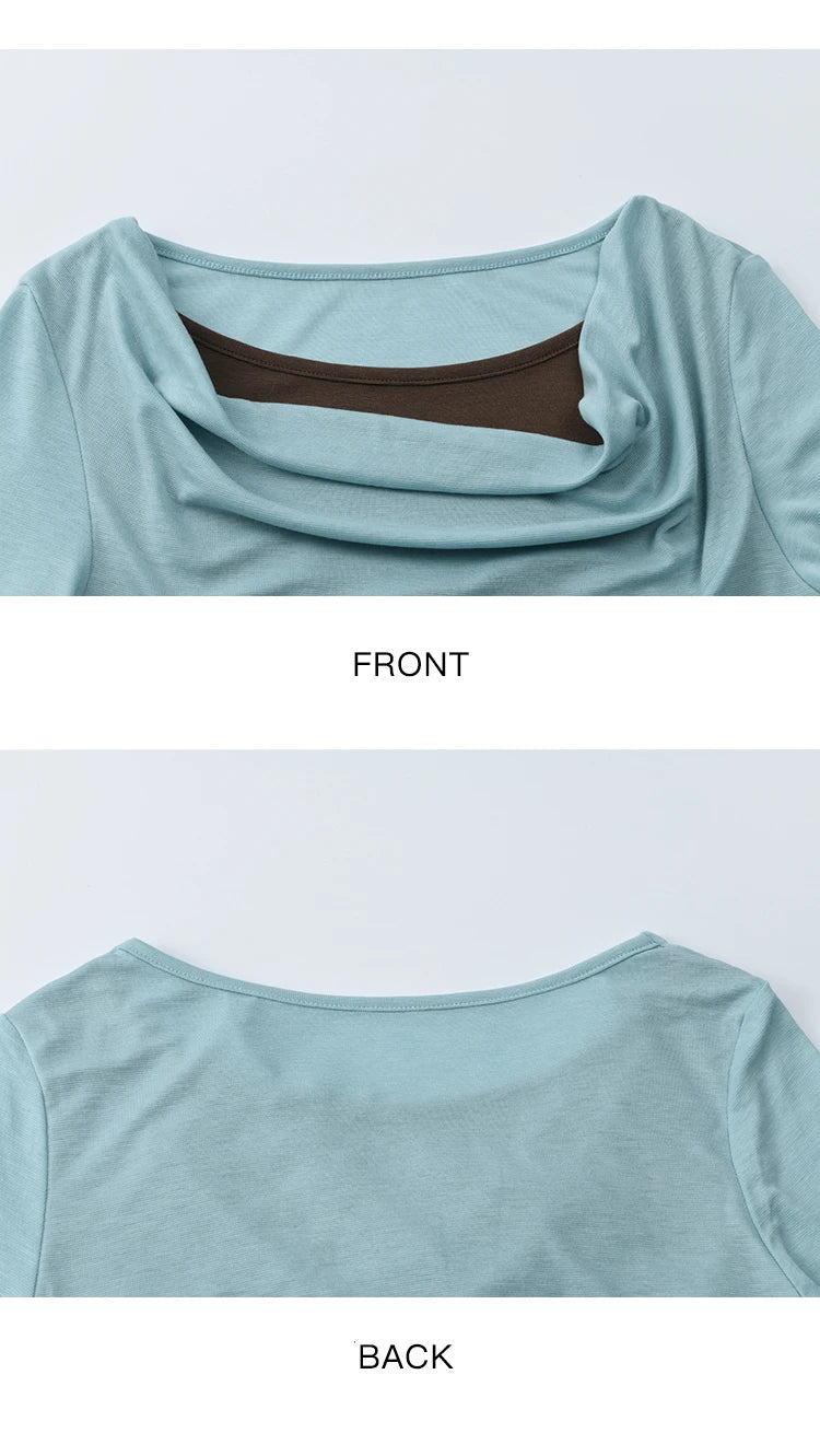 MISHOW Multi Colored Fake Two-piece Knitted Sweater 2025 Autumn Swinging Collar Casual Tops Contrasting Waist Top MXE42Z1341