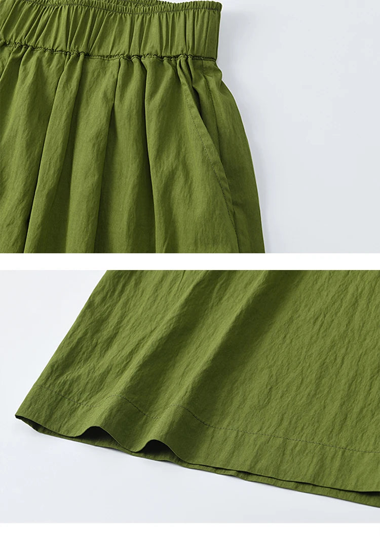 MISHOW Office Lady Summer Pants Women New 2025 Solid Loose High Waist Elastic Wide Cool Wide Leg Pant Female Slimming MXE31K0920