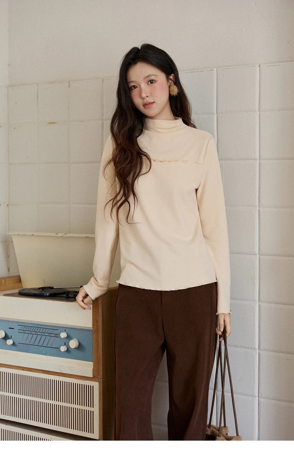 Mishow Multi-Color Thermal Turtleneck Top MXE91Z2784