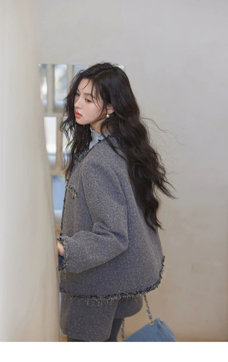 MISHOW Plaid Tweed Jackets Shorts Separately Women Korean Luxruy Gentle Single Breasted Jacket Solid Short Pants MXD35W0489