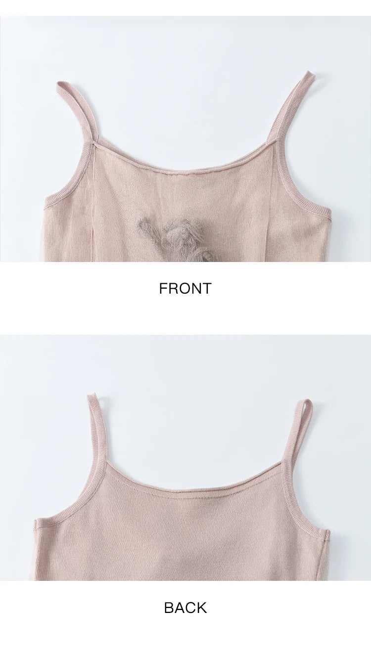 MISHOW Summer New Camisole Long Dresses Women 2025 Sleeveless Color Matching French Knit Dress Lady Fashion A-line MXE13L2082