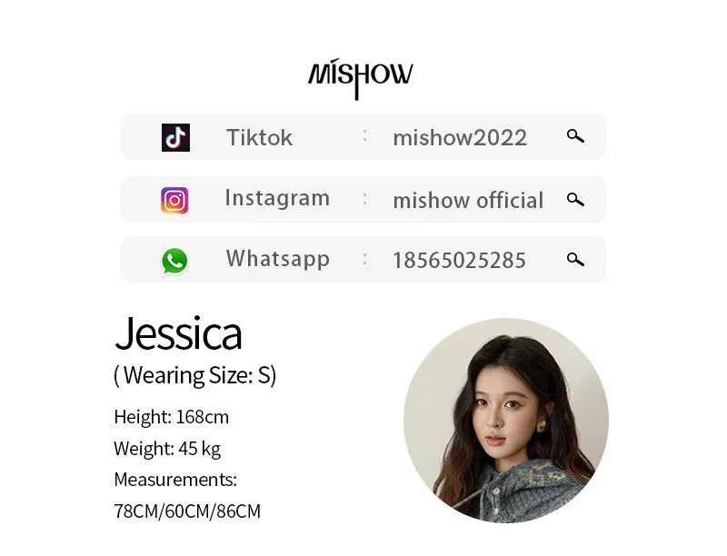 MISHOW Women's Fair Isle Knitted Sweater 2025 Winter V-neck Wool Blend Casual Tops Removable Hood Warm Loose Sweaters MXE94Z2979