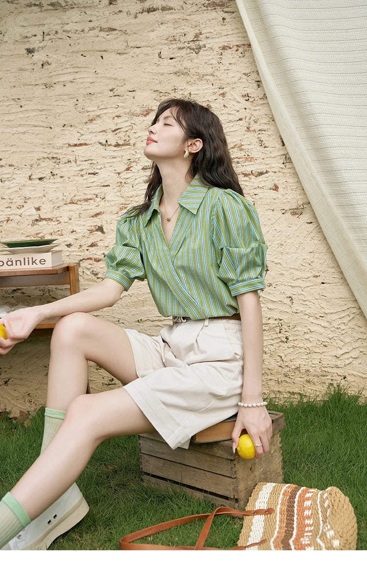 MISHOW Casual Solid Suit Short Pants for Women 2024 Summer High Waist Slim Straight Leg Pants Loose A-line Shorts MXD28K0647