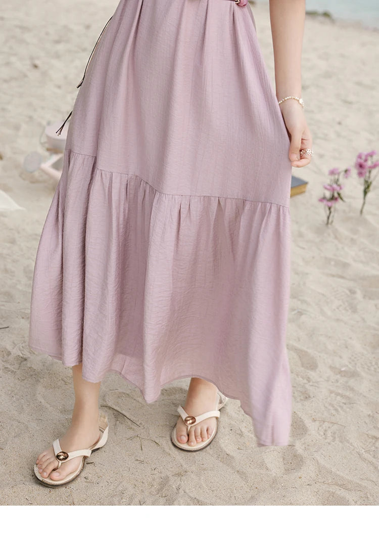 MISHOW Korean Halter Neck Jacquard Dress MXE32L2182