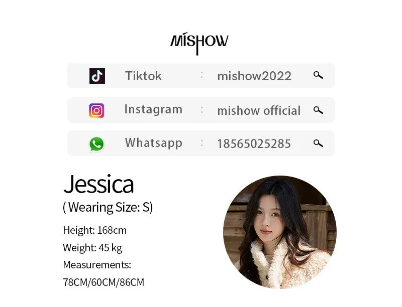 MISHOW Christmas Women's Reversible Retro Red Plaid Lamb Wool Coat 2025 Winter Loose Warm Fur-Lined Lapel Outerwear MXE93W1009