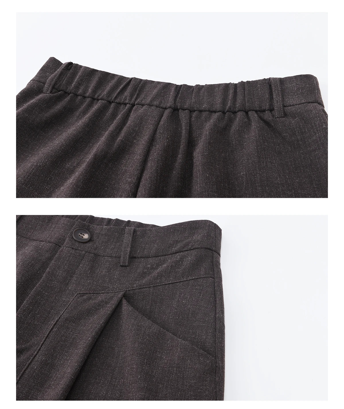 MISHOW Women's Dark Purple Wide Leg Pants 2026 Spring High Waist Pleated Pants Back Elastic Waist Casual Trousers MXF13K1204