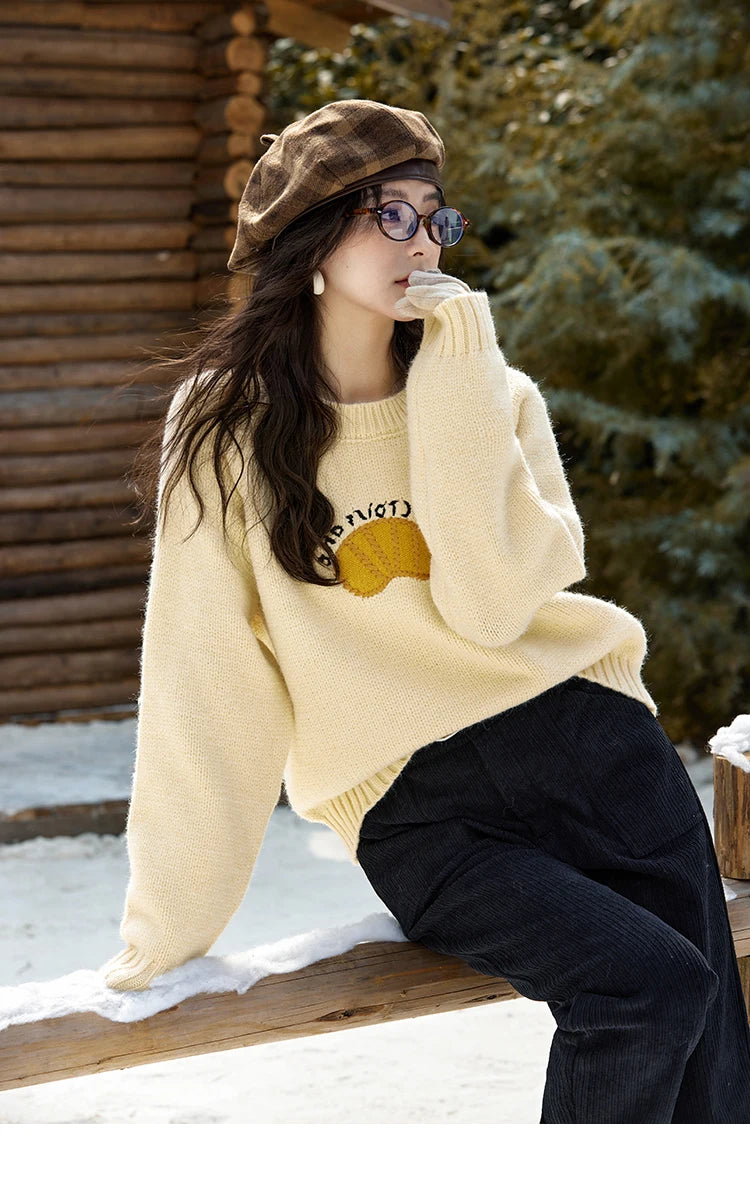 MISHOW Corduroy Pants High Waist Straight Pants Pocket Design Velvet Inside Comfortable Touch Slim Fit Office Lady MXD55K0813