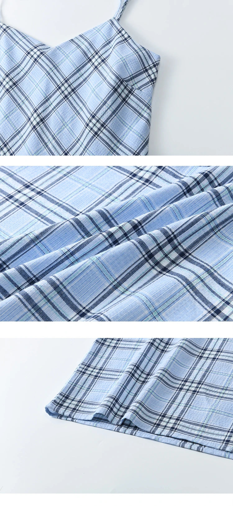 MISHOW Holiday Women's Summer Camisole Dresses 2025 Sleeveless Blue Palid Slim A-line Dress Female New Fashion Thin MXE33L2260