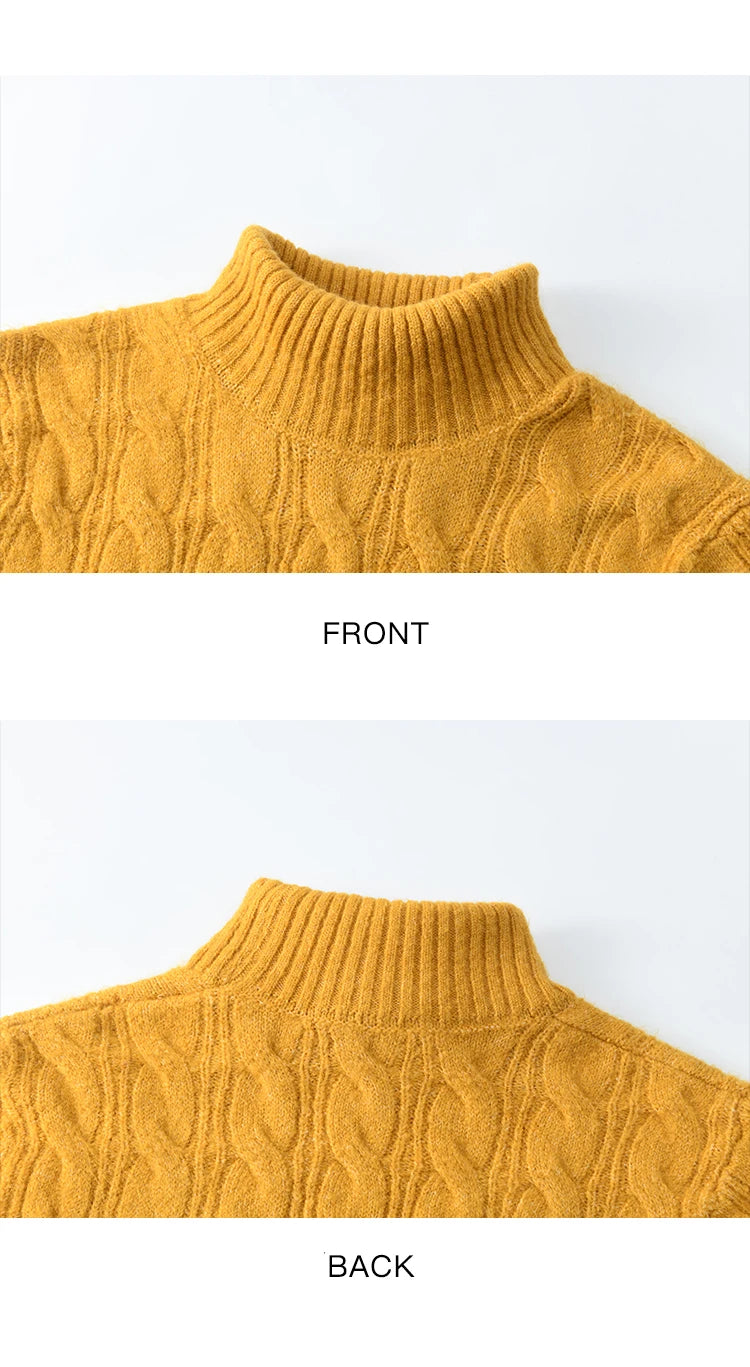 MISHOW Turtleneck Texture Solid Sweater Soft Warm Coat Winter Women Clothes Versatile Temperament Tops Office Lady MXD57Z1090