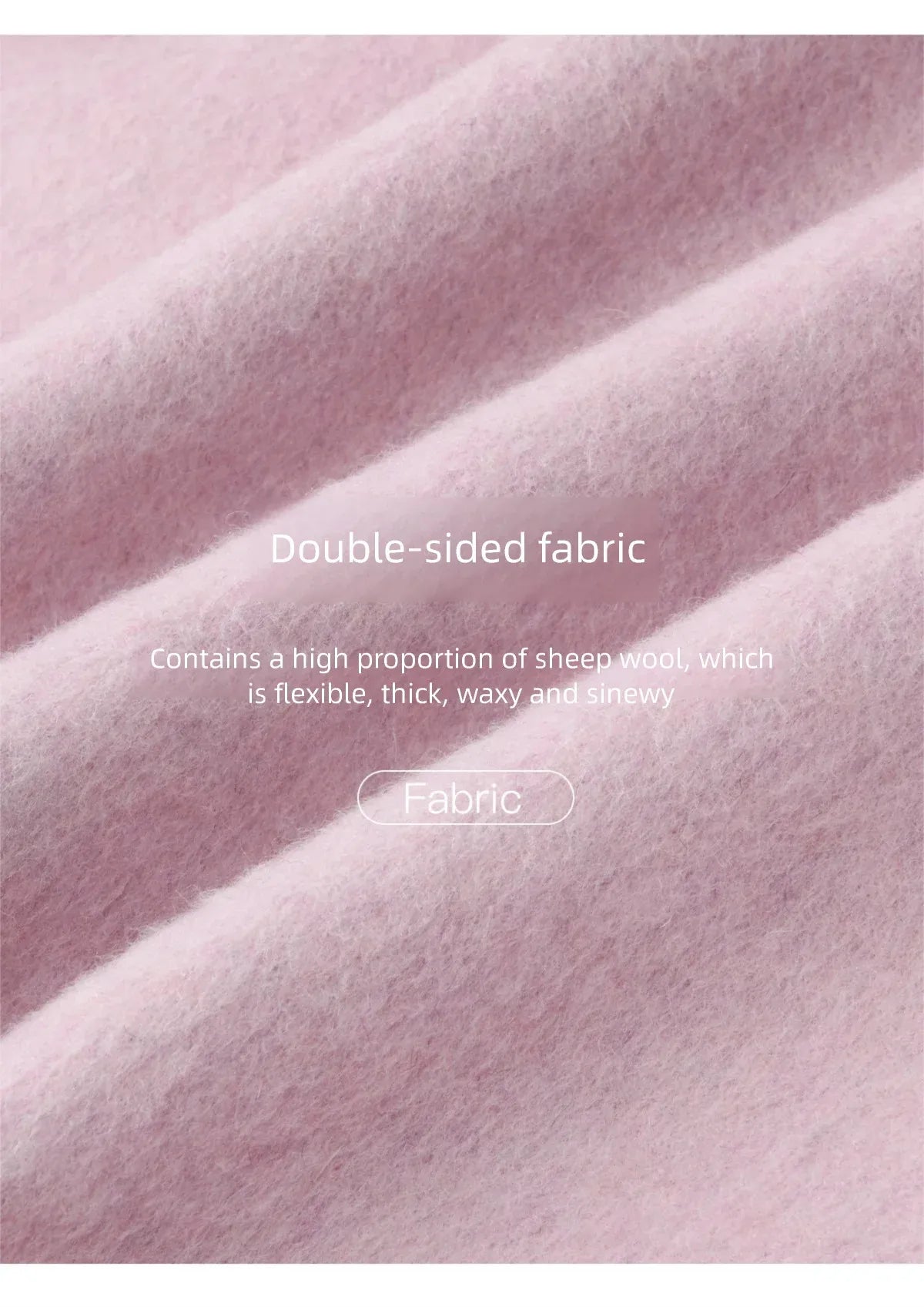 MISHOW Pink Wool Double-sided Woolen Coat Winter Hooded Bow Tie Strap Coats Loose Dropped Sleeves Coat Office Lady MXE91W1010