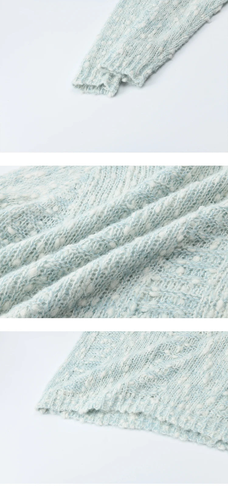 MISHOW Scoop Neck Loose Sweater 2025 Autumn Raglan Sleeve Casual Knitted Top Hollow-out Wool Blend Soft Warm Sweaters MXE46Z2565