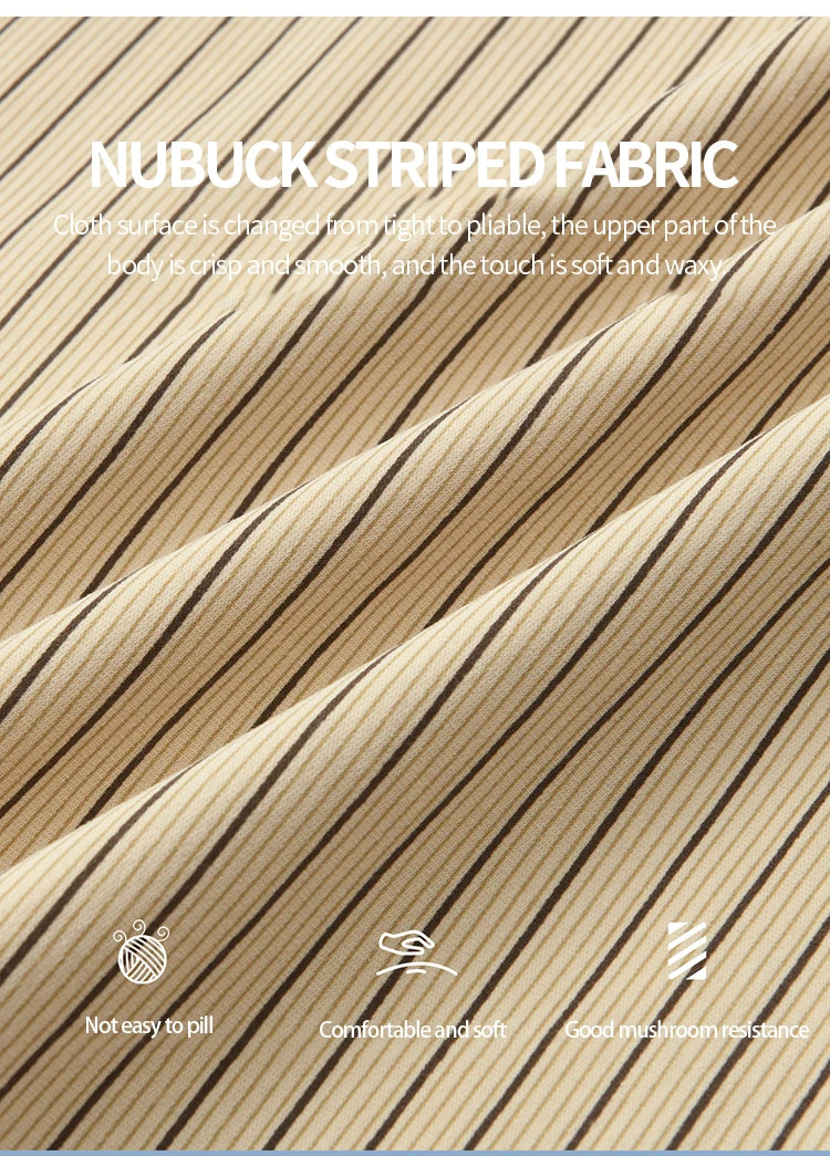 MISHOW Khaki Brushed Striped Shirt 2025 Autumn Vintage Lace Embroidered Long Sleeved Shirts Asymmetric Placket Top MXE45C2402