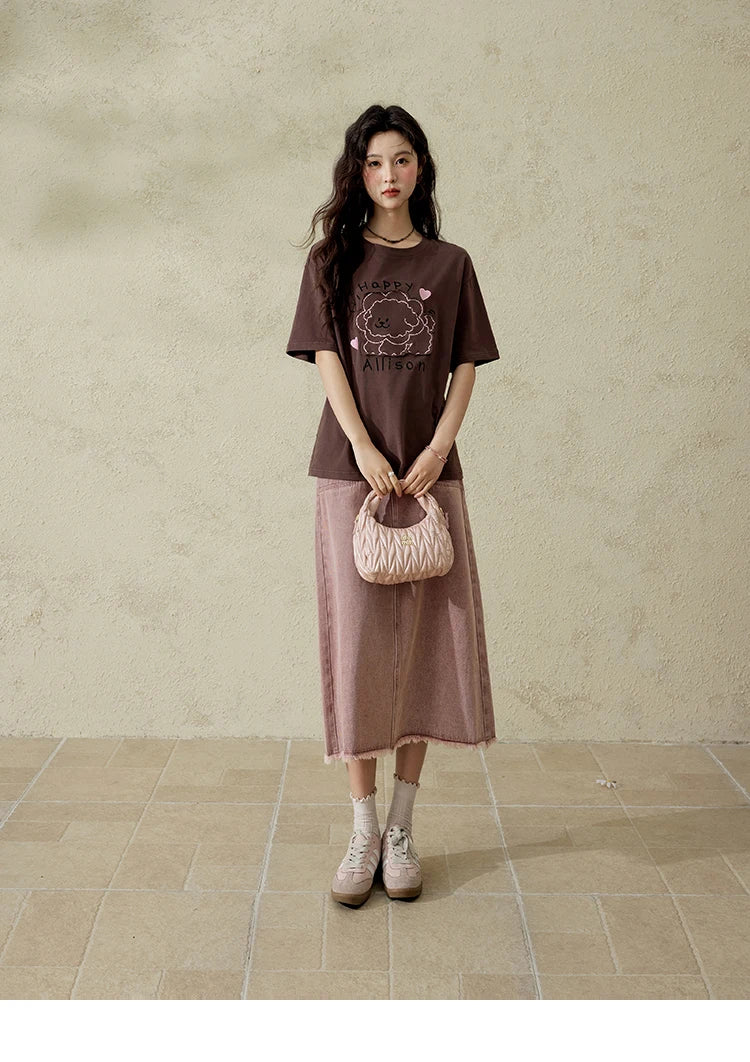 MISHOW Casual Spring Summer Skirt Women New 2025 Solid High Waist Slim Denim Skirts Female Fashion Straight Clothing MXD44B0506