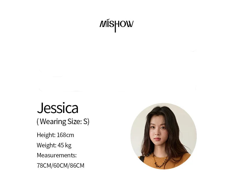 Mishow Orange Sausage Dog Jacquard Pullover MXE48Z2578