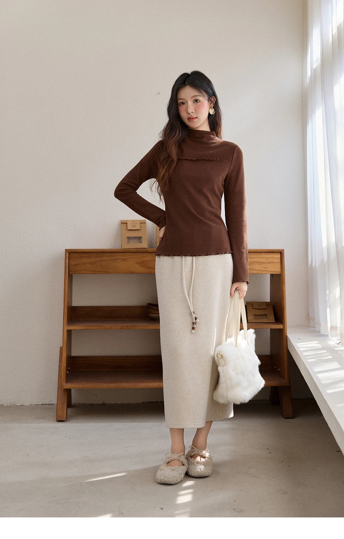 Mishow Multi-Color Thermal Turtleneck Top MXE91Z2784