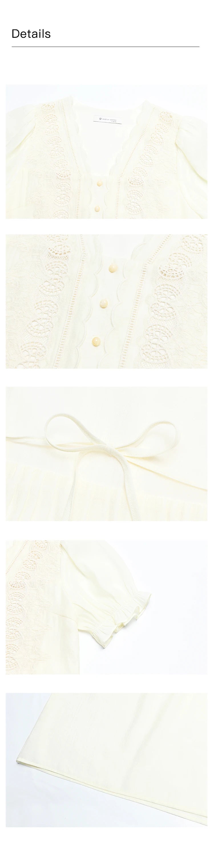 MISHOW Women's French Hollowed Out Embroidery Dress 2024 Summer Elegant Slim Fairycore Dress Waist Mid Length Dresses MXD31L1981