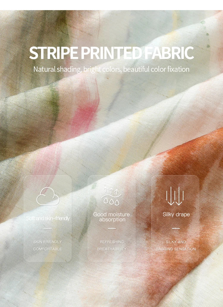 MISHOW Women's Retro Stripe Print Blouse 2025 Summer New Fashion O-Neck Butterfly Sleeve Ladies Casual Patchwork Top MXE38X1862