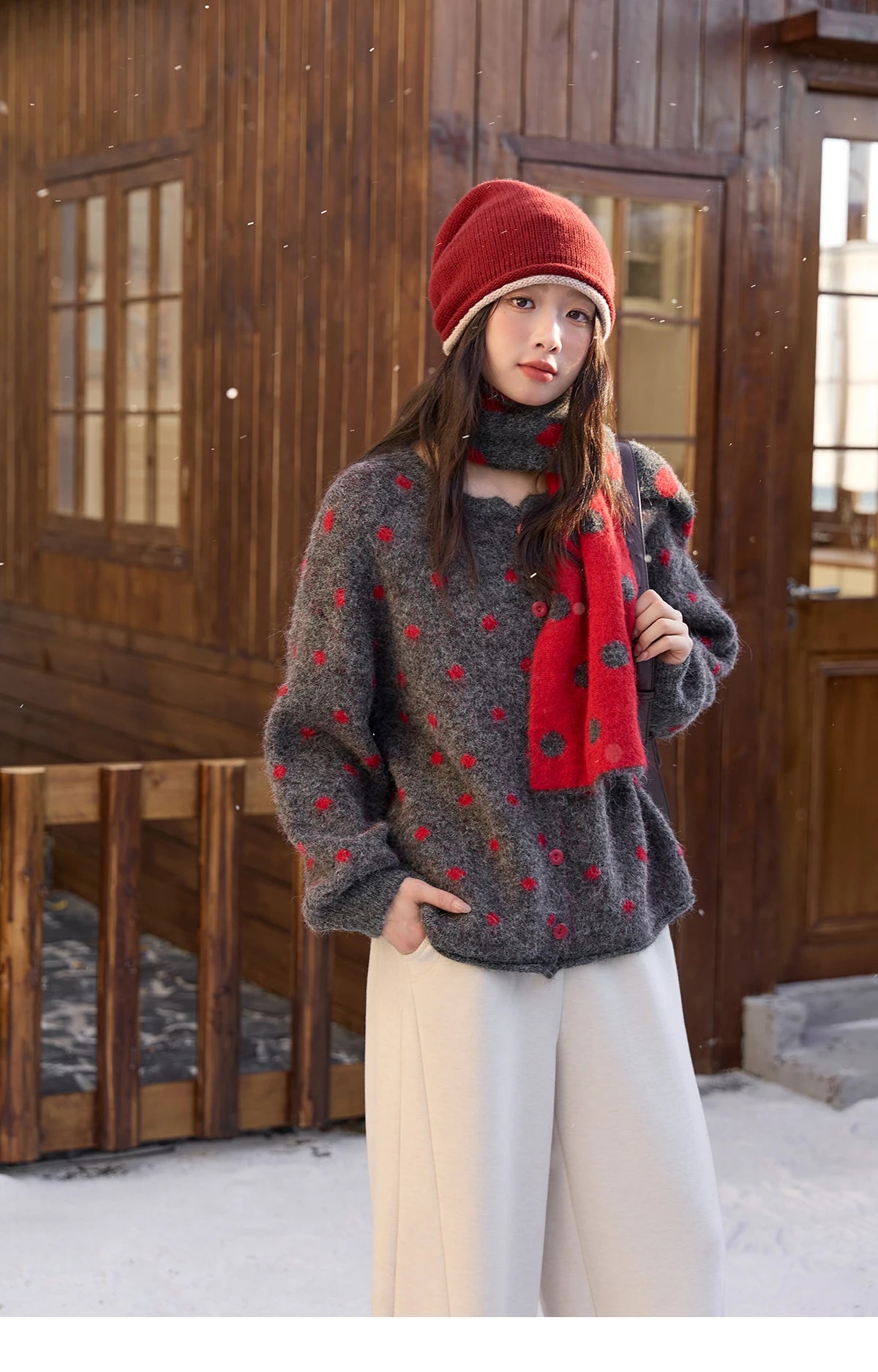 MISHOW Casual Pants for Women 2025 New Fashion Solid Loose Wide-leg Pants Commute Comfortable Women's Winter Pants MXE51K1093