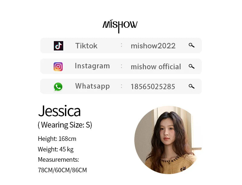 MISHOW Winter Knit Women's Cardigan 2025 New Little Fox Embroidered Sweater Retro Orange Loose Long-sleeved Tops MXE88Z2598