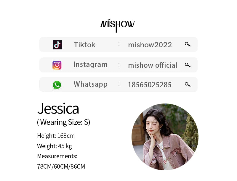 MISHOW Cowboy Skirts Separately For Women 2025 Spring New Gentle Sweet Thick Jacquard Short Jacket Mid Long Skirt MXE14W0754