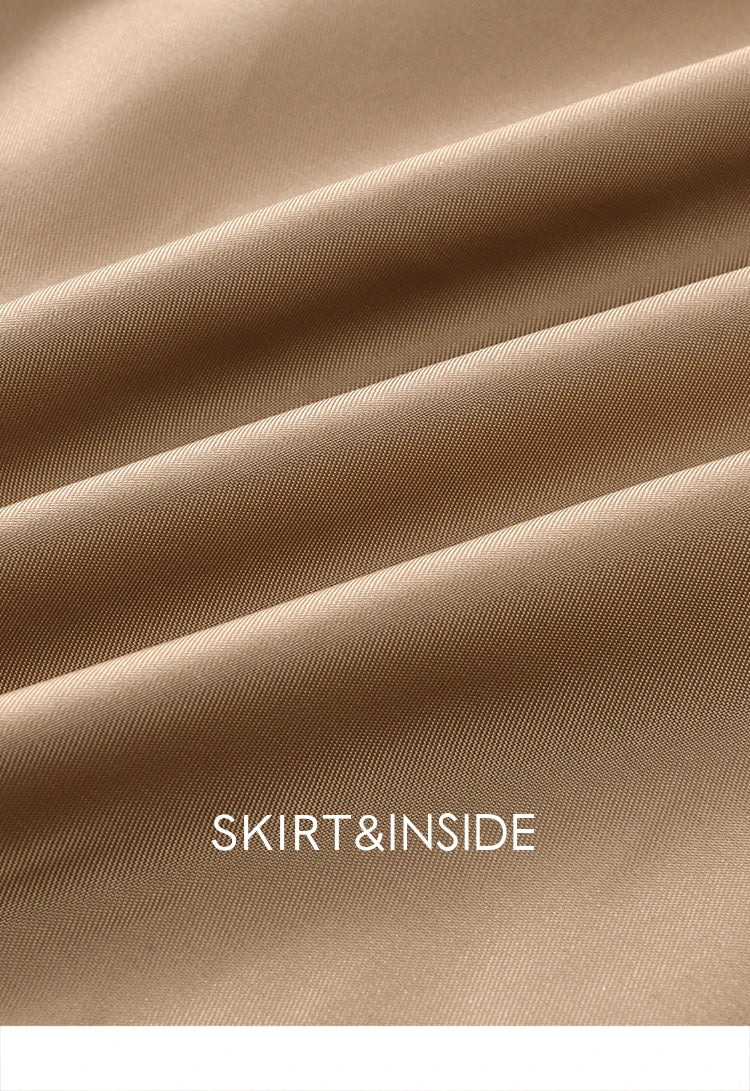 MISHOW Vintage Coats Midi Skirts Separately Brown Suede Plush Jacket Bull Horn Buckle Spliced Design Thick Warm Top MXD36W0500