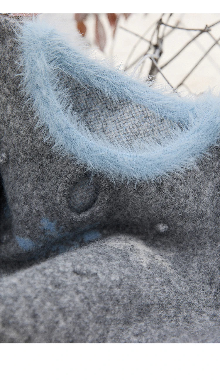 MISHOW Woman Gray Sweater Skirt Suit 2025 Winter Fashion Crew Neck Long Sleeve Sweater Knitted Mini Skirt Suit Woman MXE51T1406