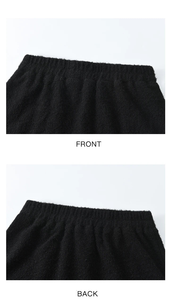 MISHOW Splicing Knitted Skirt For Women 2025 Spring New Korean Lace Loose Elegant Slim Temperament Pleated Long Skirt MXD59B0632