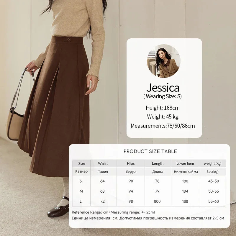 MISHOW Plaid Tweed Coats Midi Skirt Separately Women 2024 Fall Winter Polo Vintage Elegant  Jackets Pleated Skirts MXD46W0460