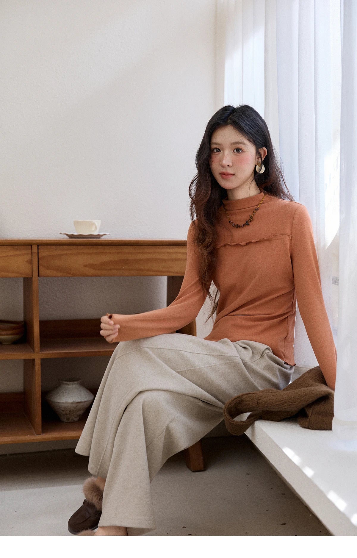 Mishow Multi-Color Thermal Turtleneck Top MXE91Z2784