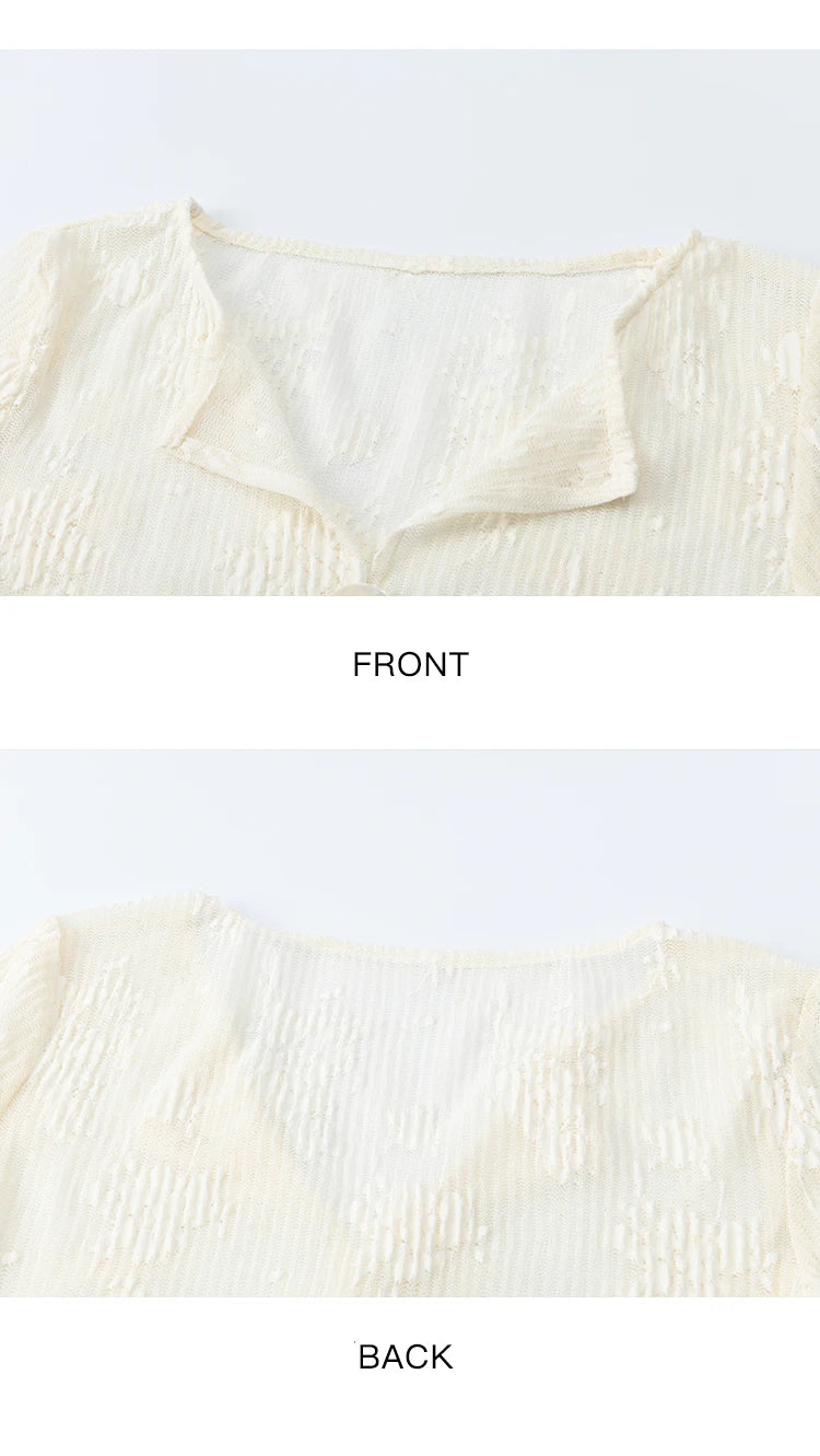 MISHOW White Shirt Women 2025 Autumn New French Romantic Sexy Slim Flared Sleeves Top Commute Luxury Lace Shirt  MXE49X2511