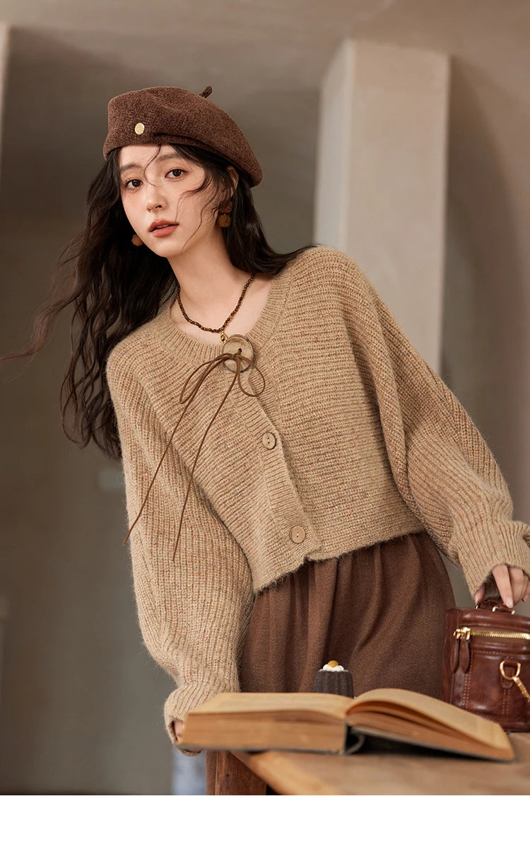 Mishow Vintage Knitted Cardigan & Strap Dress Set MXD36L2059