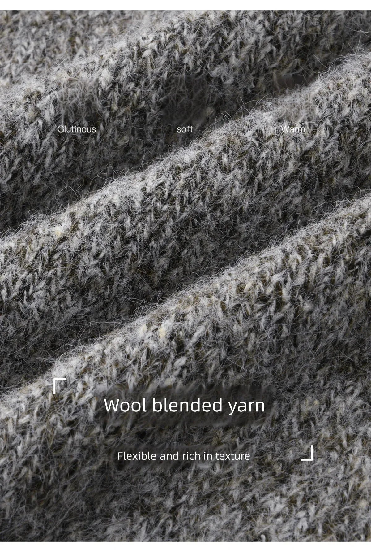 MISHOW Women's Gray Knit Sweater with Neckwear Scarf 2025 Winter Textured Button Decor Loose Warm Pullover Sweater MXE94Z2978